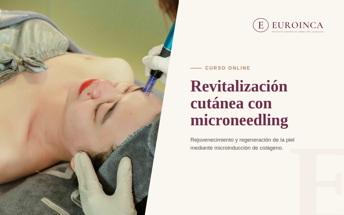 Tratamiento de revitalización cutánea con pluma de microneedling aplicada sobre el rostro