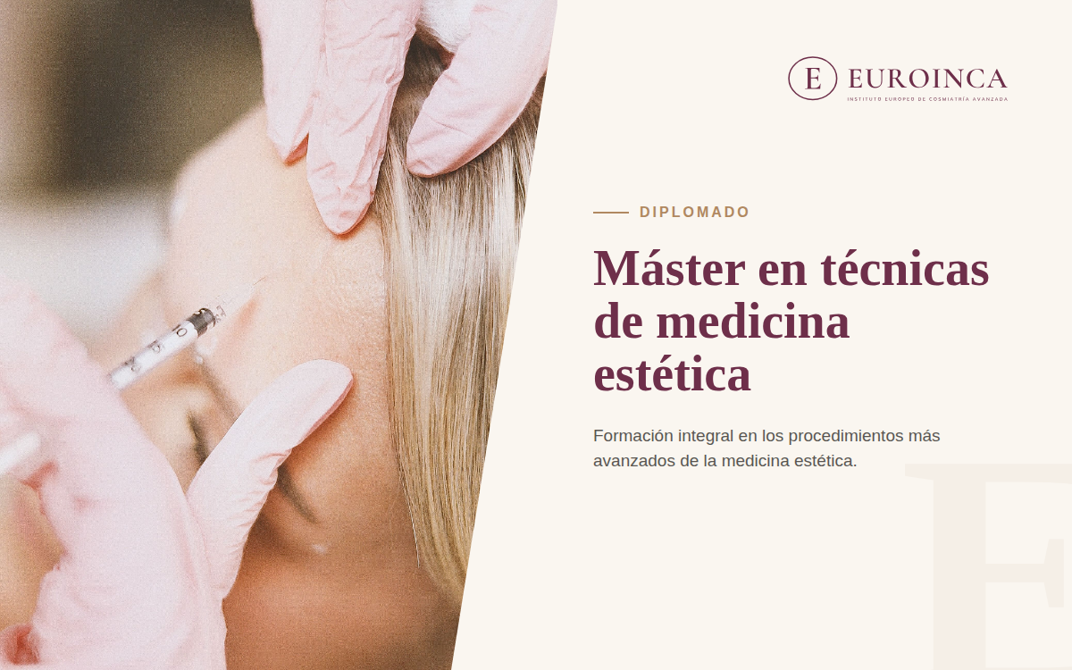 Procedimiento de mesoterapia facial durante formación en técnicas de medicina estética