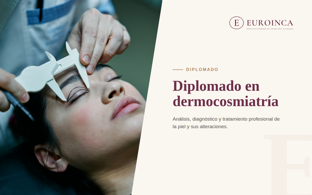 Análisis y medición facial con calibrador en consulta de dermocosmiatría profesional